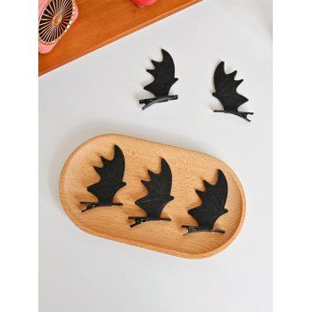 

3 Pieces Gothic Cute Bat Wing Hair Clips, Black