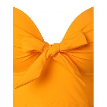 Sunflower Print Underwire Multiway Three Piece Tankini Swimsuit