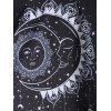 Celestial Sun Moon Print Ruffle Lace Back Tankini Swimsuit - BLACK S