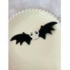 1 Pair Gothic Bat Skull Hair Clips - BLACK 