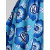 Plus Size & Curve Floral Print Handkerchief Longline Tank Top - BLUE 2X | US 18-20