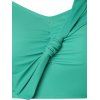 Plus Size Butterfly Bow Tie Tankini Set - GREEN XL