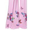 Pantalon Fendu à Imprimé Papillon à Jambe Large - multicolor S