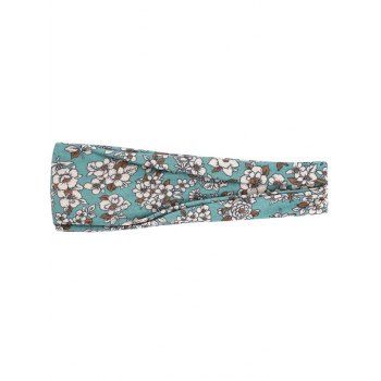 

Bohemian Floral Allover Printed Sweating Wide Headband, Light blue