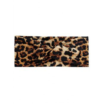

Animal Print Tie Dye Twisted Headband, Deep coffee