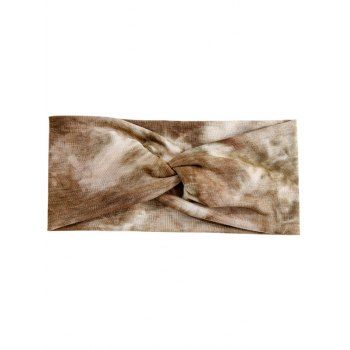 

Animal Print Tie Dye Twisted Headband, Coffee