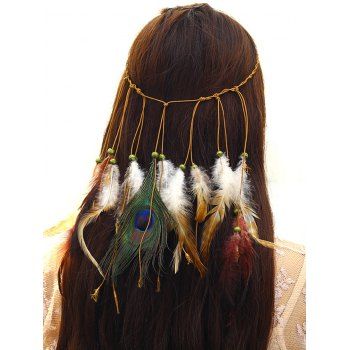 Beading Feather Tassel Bohemian Vintage Braided Headband dresslily imagine noua 2022