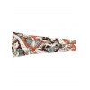 Bohemian Floral Allover Printed Sweating Wide Headband - WHITE 