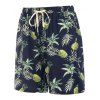 Short de Plage de Vacances à Imprimé Feuille Tropicale - Bleu 2XL