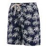 Short de Plage de Vacances à Imprimé Arbre de Noix de Coco - Bleu profond 2XL