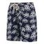 Short de Plage de Vacances à Imprimé Arbre de Noix de Coco - Bleu profond 2XL