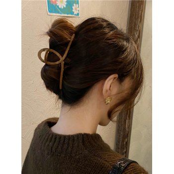 

Simple Style Hair Accessory Cross Pattern Hair Claw Clip, Coffee
