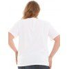 T-Shirt Motif Lettre m et Fleurs Style Graphique Grande-Taille - Blanc L