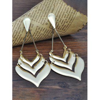 

Alloy Hearts Charm Drop Earrings, Golden