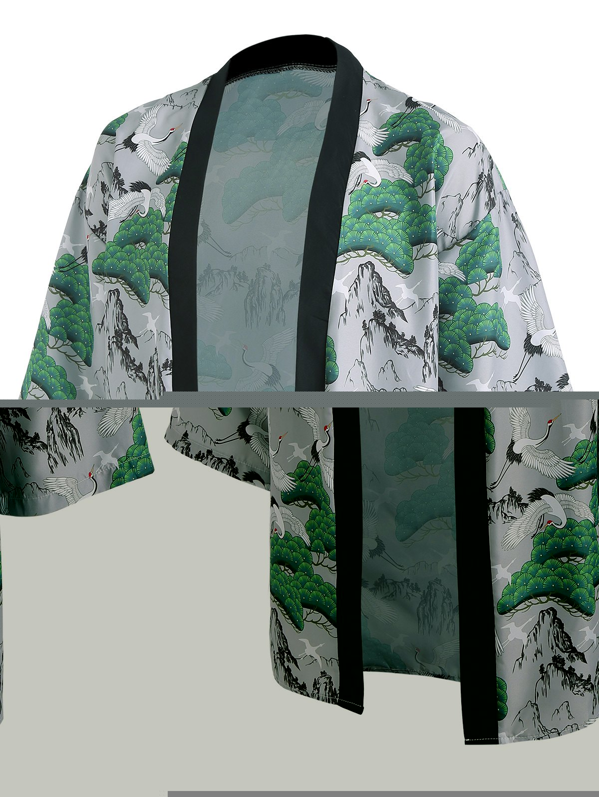 Cardigan Kimono Peinture Chinoise Paysage - multicolor A XL