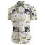 Chemise Géométrique Imprimée à Manches Courtes - multicolor A M