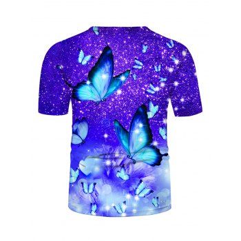 Galaxy 3D Butterfly Print T-shirt