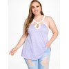 Débardeur à Dos Ouvert Croisé Grande Taille - Violet clair 3X | US 22-24