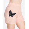 Short Papillon Texturé en Dentelle de Grande Taille - Rose clair 1X