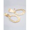 Boucles D'Oreilles Pendantes Motif Cercle en Métal Doré Style Vintage - d'or 