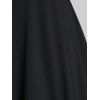 Plus Size & Curve Cutout Colorblock Tunic Cami Top - BLACK 4X | US 26-28