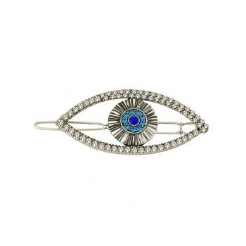 

Rhinestone Alloy Devil Eye Trendy Hair Clip, Silver