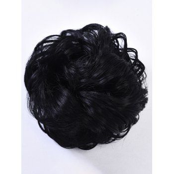 Trendy Floral Curly Synthetic Hair Bun Wig