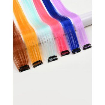 

Synthetic Colorful Long Straight Hair Piece Wig, Light pink