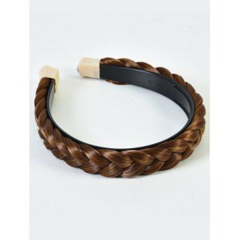 

Highlight Braids Trendy Heat Resistant Synthetic Wig Headband, Coffee