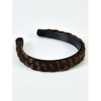 

Highlight Braids Trendy Heat Resistant Synthetic Wig Headband, Deep coffee