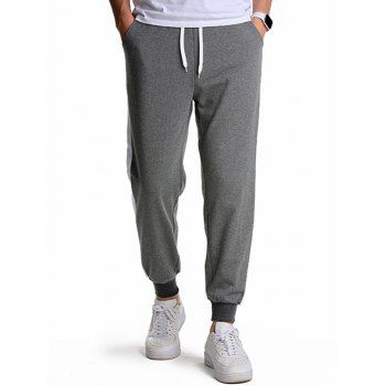 

Contrast Colorblock Sweatpants Elastic Waist Drawstring Sport Jogger Pants, Dark gray