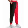 Two Tone Sweatpants Contrast Drawstring Elastic Waist Sport Jogger Pants - RED XXXL