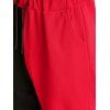 Pantalon de Jogging de Sport Bicolore Contrasté Taille Elastique à Cordon - Rouge XL