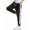 Pantalon de Jogging de Sport Contrasté en Blocs de Couleurs à Taille Elastique à Cordon - Noir XL