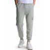 Pantalon de Jogging Décontracté à Carreaux Taille Elastique avec Poches - Gris Foncé XL