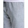 Pantalon de Jogging Sportif Lettre à Taille Elastique avec Poches à Cordon - Gris Clair XL