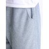 Pantalon de Jogging de Sport Texturé Simple avec Poches Taille Elastique - Gris Clair XL