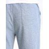 Pantalon de Jogging de Sport Texturé Simple avec Poches Taille Elastique - Gris Clair L