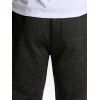 Pantalon de Jogging Sportif Lettre à Taille Elastique avec Poches à Cordon - Noir L