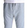 Pantalon de Jogging de Sport Texturé Simple avec Poches Taille Elastique - Gris Clair XXXL