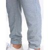 Pantalon de Jogging de Sport Texturé Simple avec Poches Taille Elastique - Gris Clair XL
