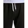 Pantalon de Jogging Décontracté à Carreaux Taille Elastique avec Poches - Noir XL