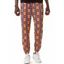 Pantalon de Jogging Style Bohémien Ethnique à Imprimé Partout à Cordon - Orange L