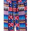 African Pattern Bohemian Pants Allover Print Drawstring Ethnic Style Pants - PURPLE XXL