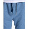Pantalon de Jogging de Sport Texturé Simple avec Poches Taille Elastique - Bleu Ciel S