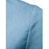 Trendy Shirt Plaid Insert Turn Down Collar Long Sleeves Pockets Button-up Shirt - LIGHT BLUE M