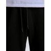 Pantalon de Jogging de Sport Décontracté à Pieds Etroits avec Poches Latérales - Noir XL