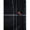 Casual Plaid Print Shirt Turn Down Collar Long Sleeve Button-up Shirt - BLACK L