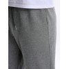 Pantalon de Jogging de Sport Décontracté à Pieds Etroits avec Poches Latérales - Gris Foncé XL