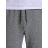 Pantalon de Jogging de Sport Décontracté à Pieds Etroits avec Poches Latérales - Gris Foncé XL